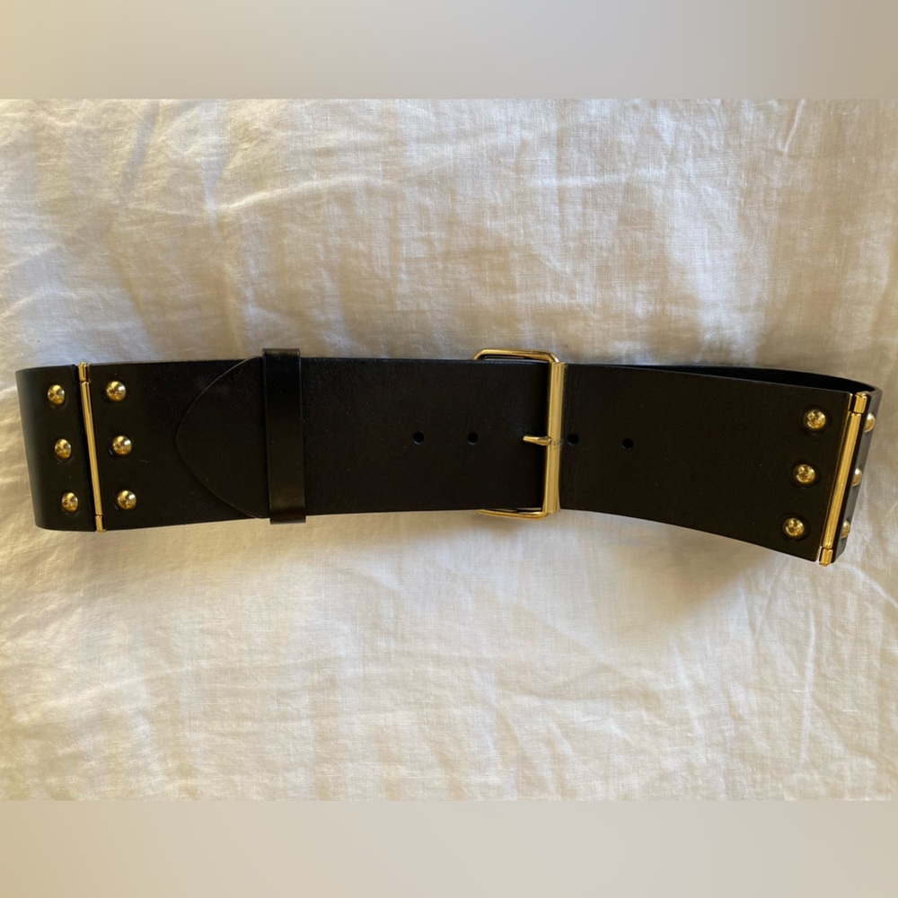 Linea Pelle Collection Black Leather Belt - Size Small